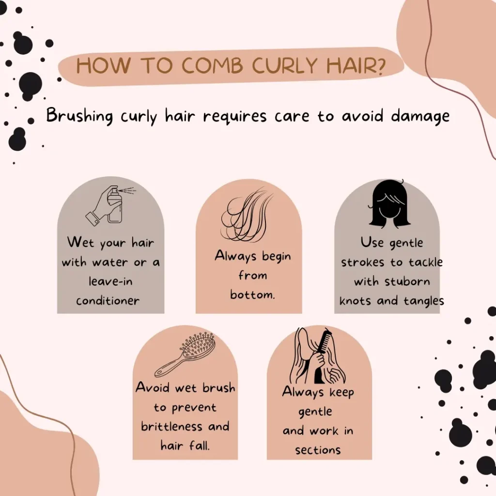 how to comb curly hair