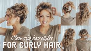 Claw Clip Bun for Curly Hair