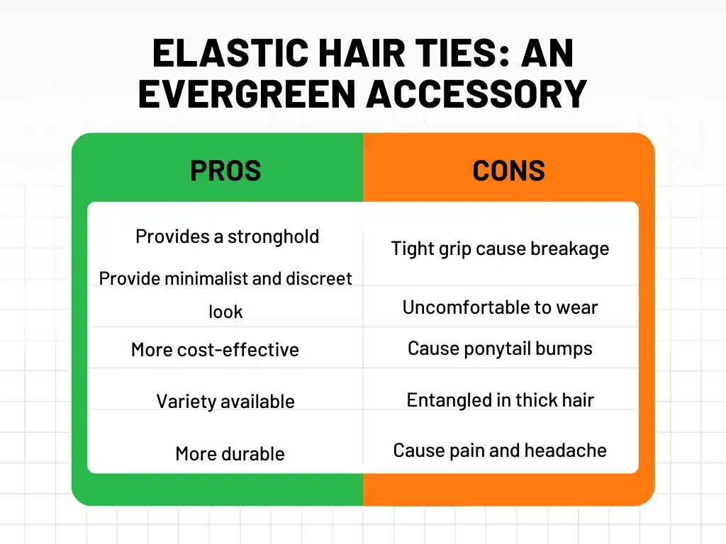 elastic hair ties pros and cons