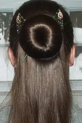 Sock Bun with Hair Sticks