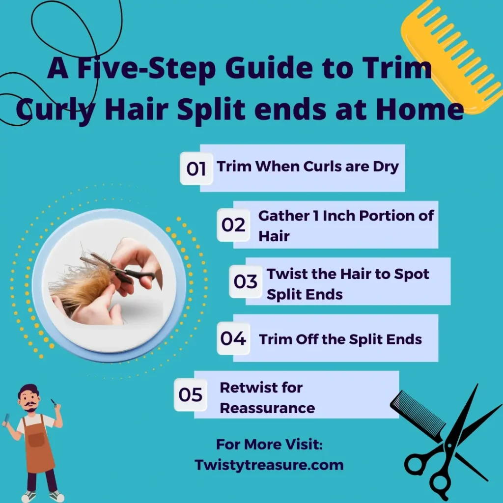 A Five-Step Guide to Trim Curly Hair Split ends at Home