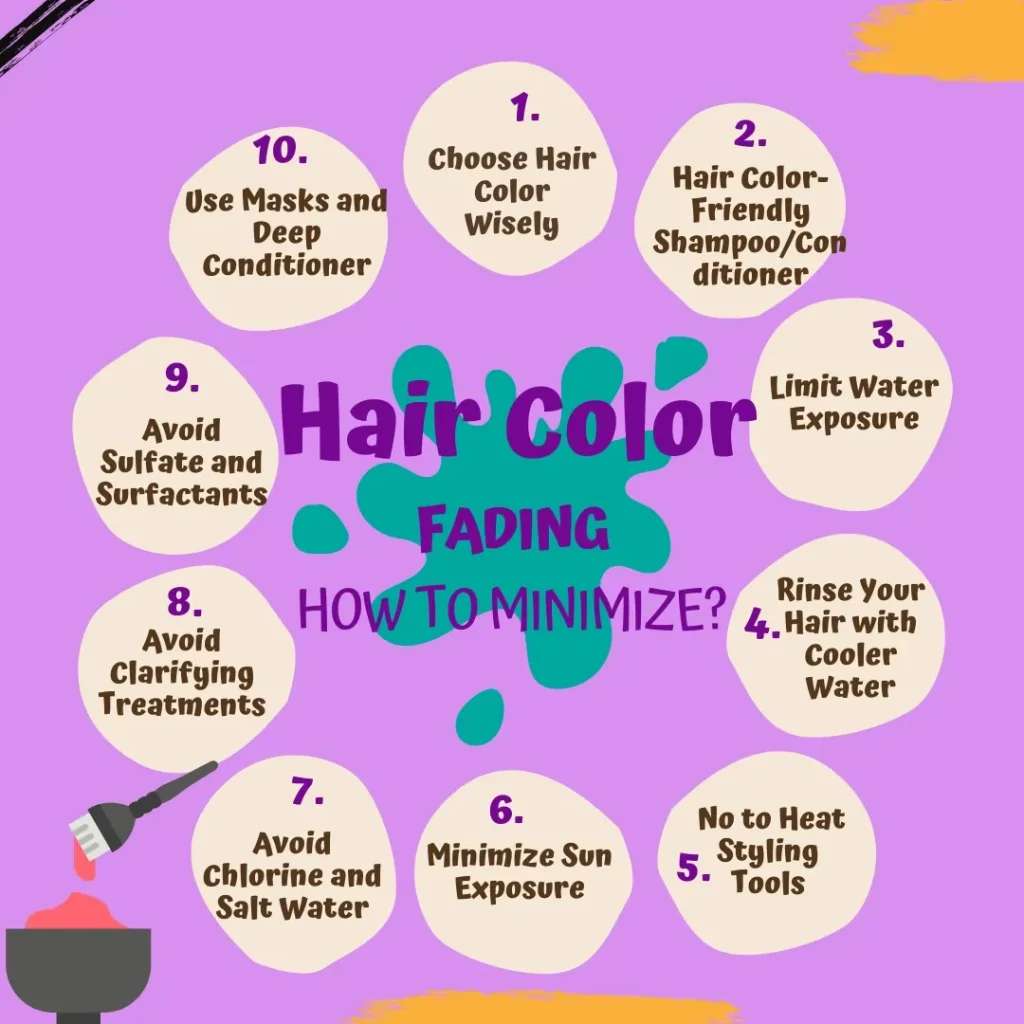 infographic on minimize hair color fading